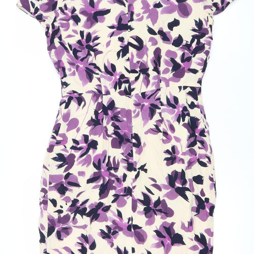 Viyella Womens Strapless Floral Sheath Dress Size 10 Multicoloured