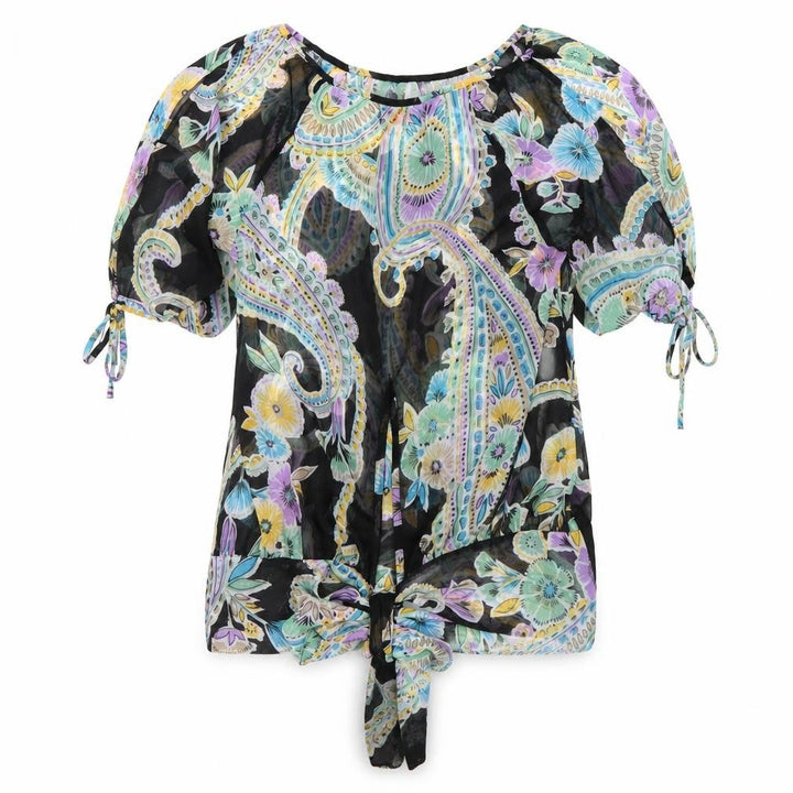 Miss Selfridge Womens Multicoloured Floral Sheer Blouse Size 8
