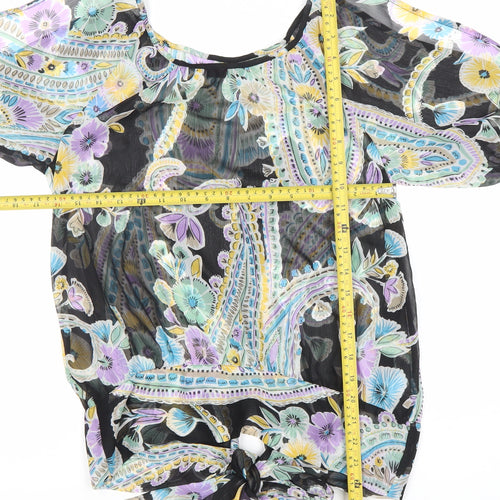 Miss Selfridge Womens Multicoloured Floral Sheer Blouse Size 8