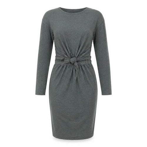 Hush Womens Green Bodycon Tie Waist Knee Length Dress Size S