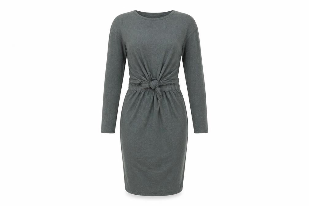 Hush Womens Green Bodycon Tie Waist Knee Length Dress Size S