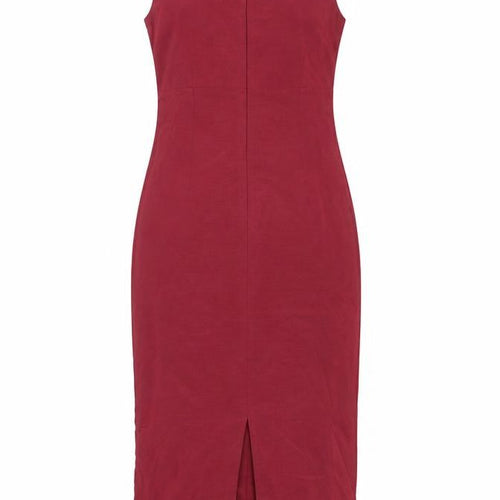 Dodo Womens Red Size 8 Sheath Sleeveless Knee Length Dress