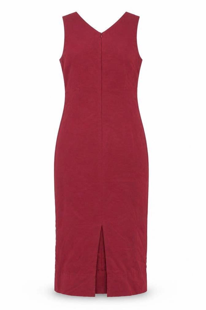 Dodo Womens Red Size 8 Sheath Sleeveless Knee Length Dress