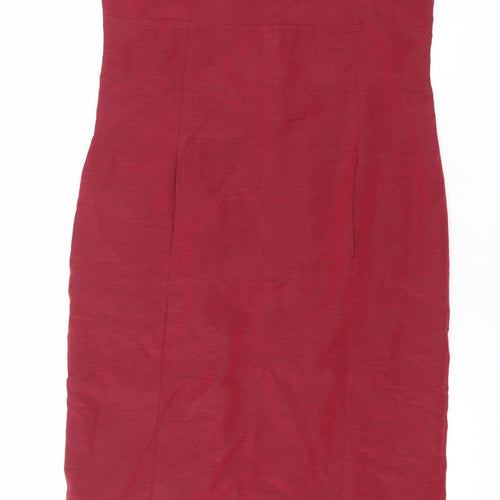 Dodo Womens Red Size 8 Sheath Sleeveless Knee Length Dress