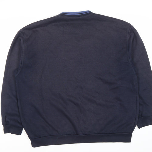 Trademark Men’s Blue XL Pullover Sweatshirt Embroidered Logo