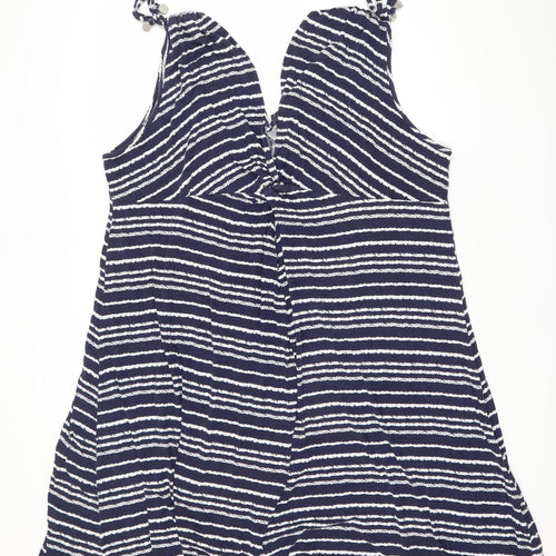 Marks and Spencer Women’s Blue Stripe Midi Shift Dress Size 22