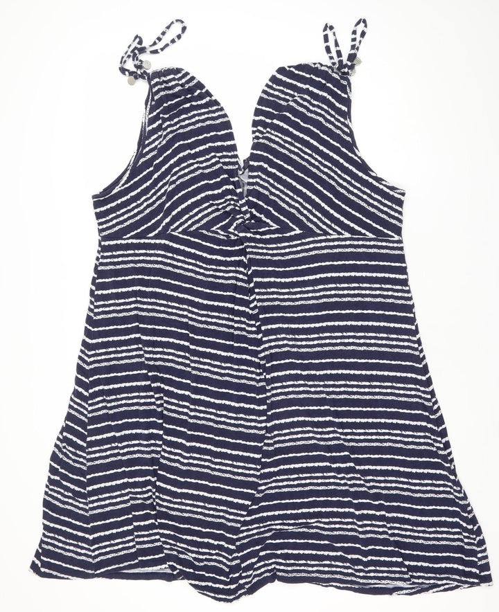 Marks and Spencer Women’s Blue Stripe Midi Shift Dress Size 22