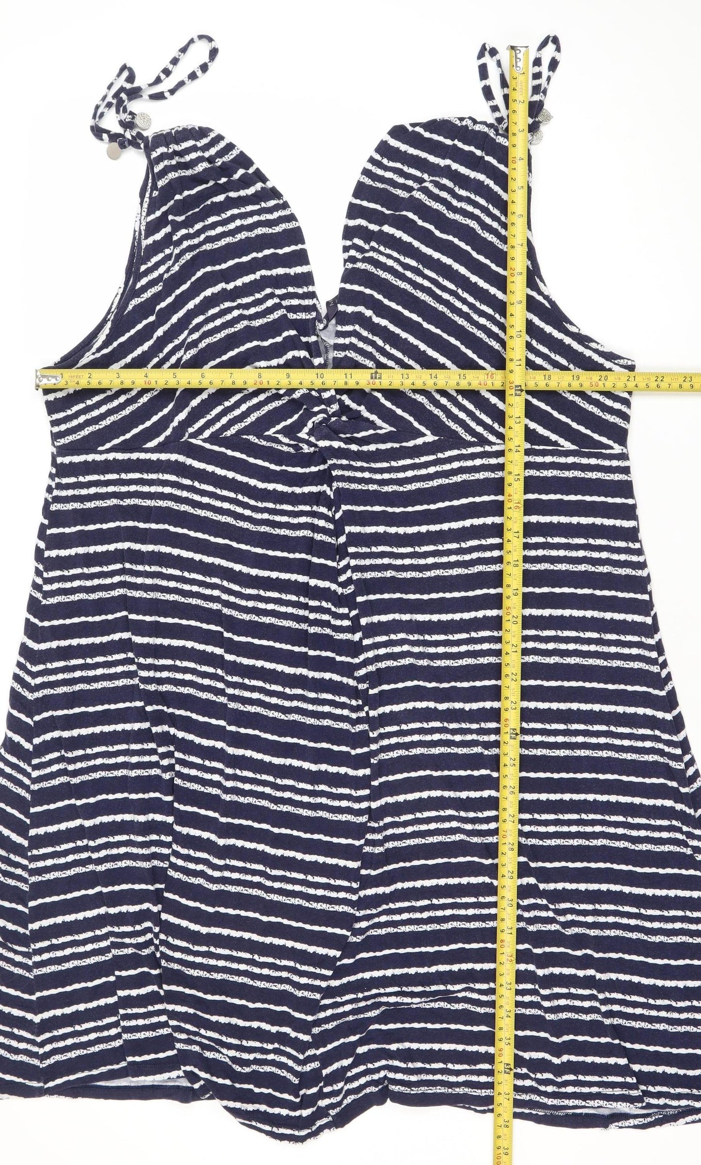 Marks and Spencer Women’s Blue Stripe Midi Shift Dress Size 22
