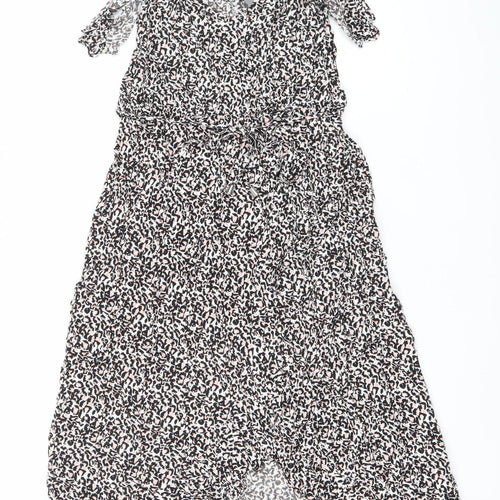 Oasis Womens Multicoloured Animal Print Midi Slip Dress Size 12