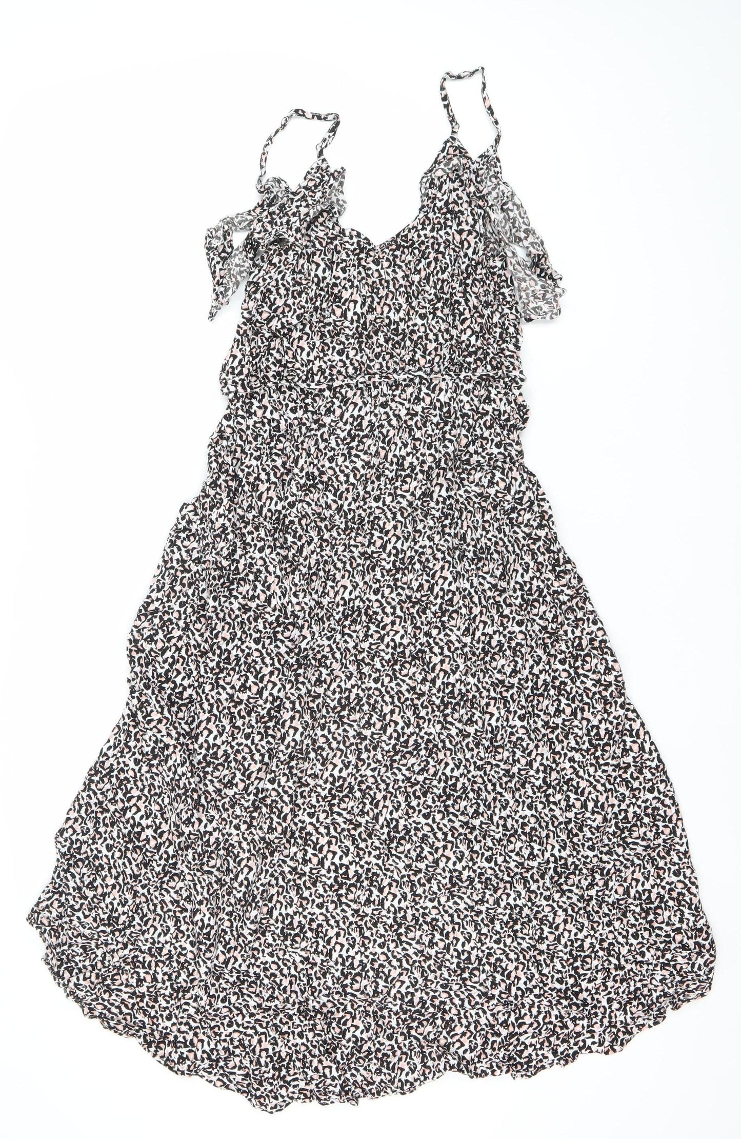 Oasis Womens Multicoloured Animal Print Midi Slip Dress Size 12