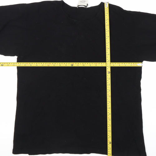 Jaeger Men’s Black Wool Viscose Pullover Jumper M 3/4 Sleeve