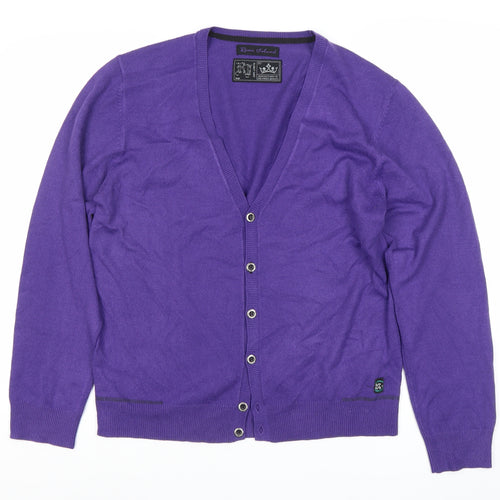 River Island Women’s Purple L Long Sleeve Cardigan V-Neck Knit