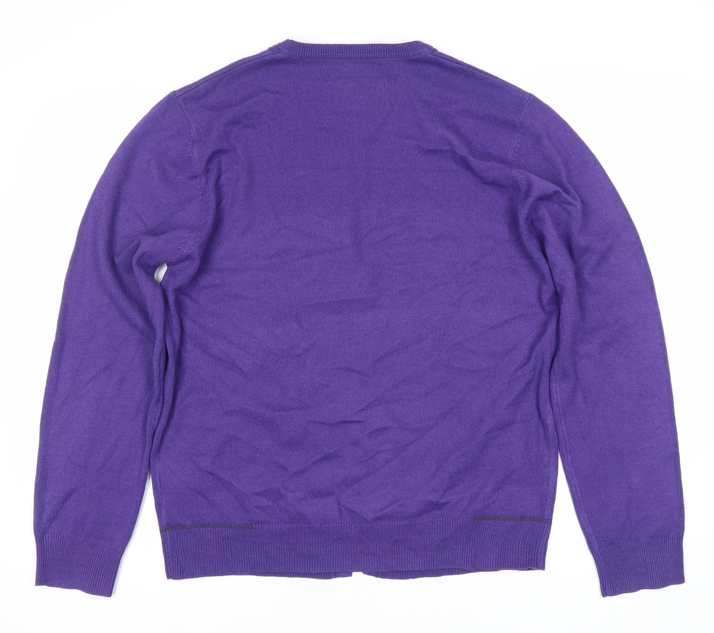 River Island Women’s Purple L Long Sleeve Cardigan V-Neck Knit