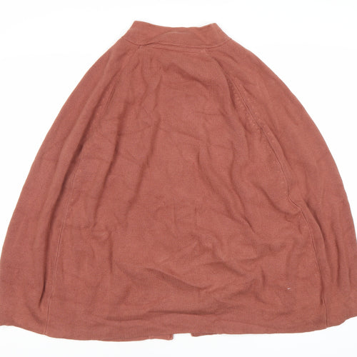 Topshop Women’s Brown Cape Jumper High Neck Size 10 Cotton Blend