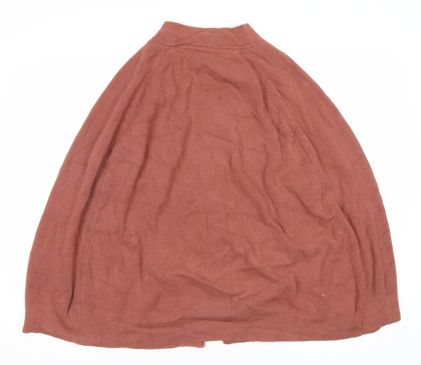 Topshop Women’s Brown Cape Jumper High Neck Size 10 Cotton Blend