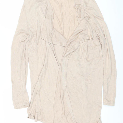Bonmarché Women’s Beige Knit Open Front Long Sleeve Cardigan Size S