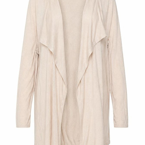 Bonmarché Women’s Beige Knit Open Front Long Sleeve Cardigan Size S