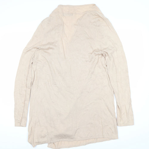 Bonmarché Women’s Beige Knit Open Front Long Sleeve Cardigan Size S
