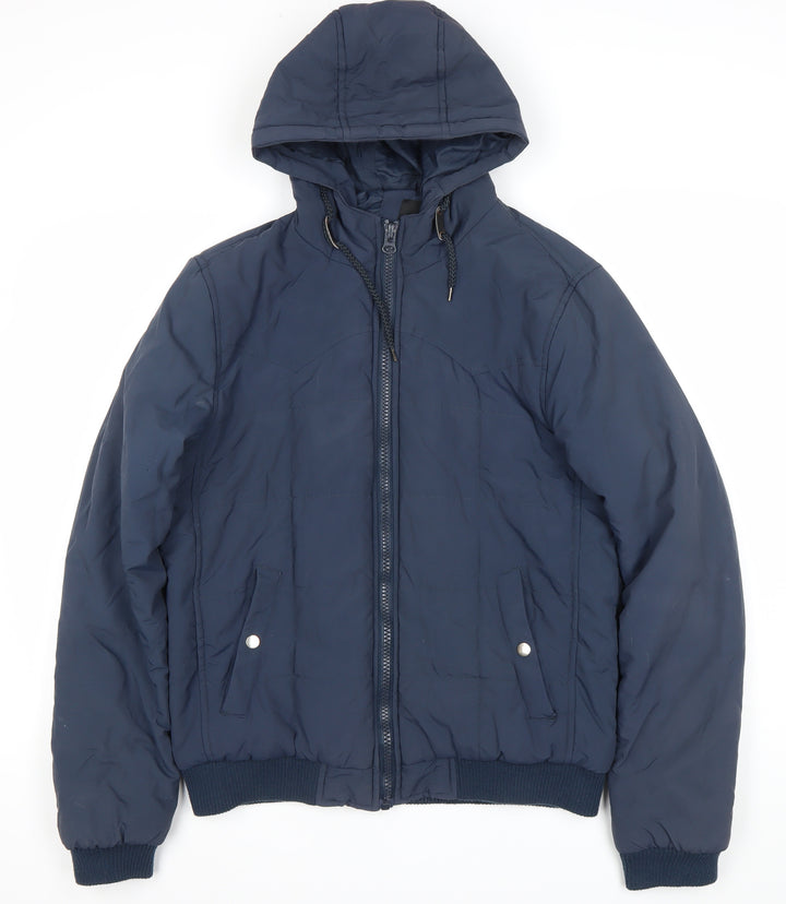 ASOS Men’s Blue M Full Zip Hooded Jacket 38-40in Chest Nylon