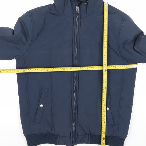 ASOS Men’s Blue M Full Zip Hooded Jacket 38-40in Chest Nylon