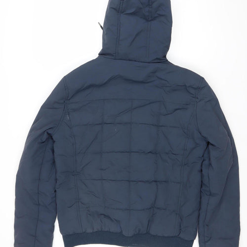 ASOS Men’s Blue M Full Zip Hooded Jacket 38-40in Chest Nylon