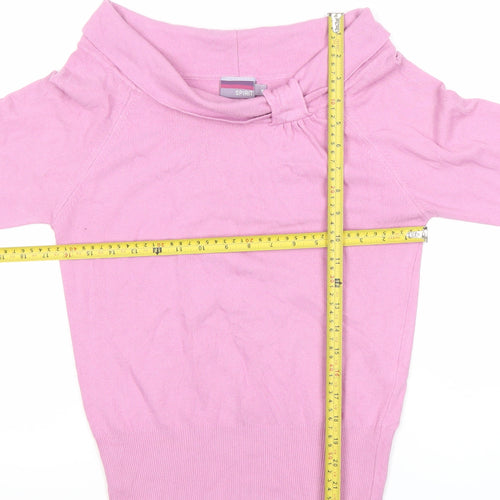 Spirit Women’s Pink Off Shoulder Knit Top Size 14 Long Sleeve