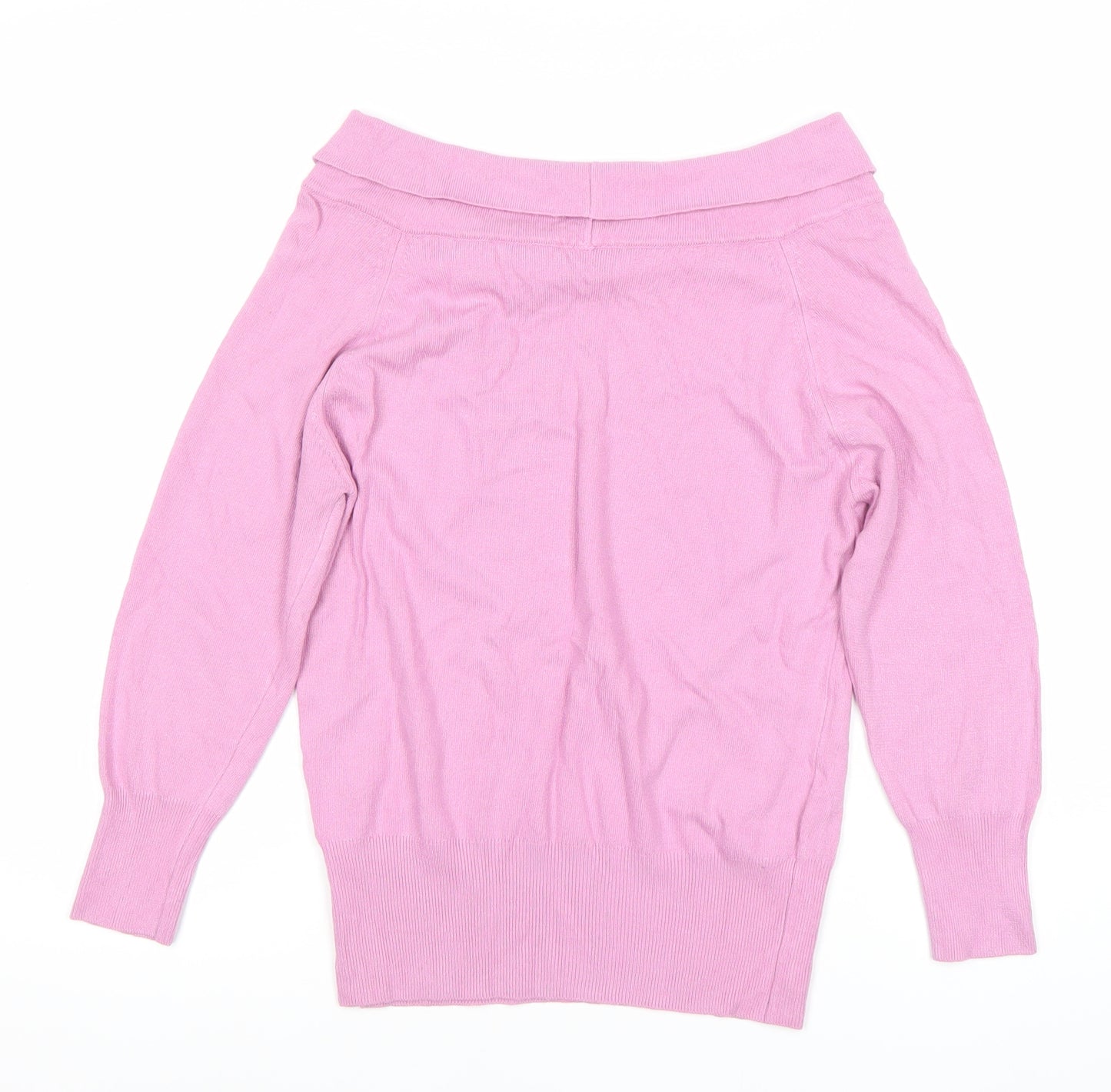 Spirit Women’s Pink Off Shoulder Knit Top Size 14 Long Sleeve