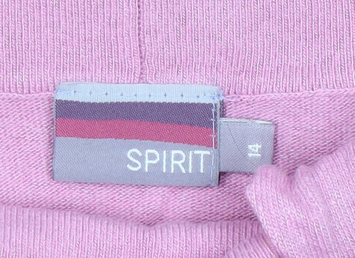 Spirit Women’s Pink Off Shoulder Knit Top Size 14 Long Sleeve