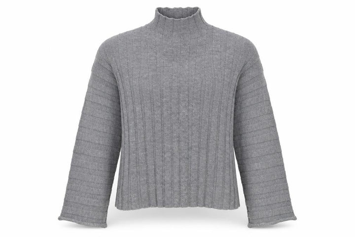 Missguided Women's Grey Wool Blend Ribbed Pullover Jumper Size 8
