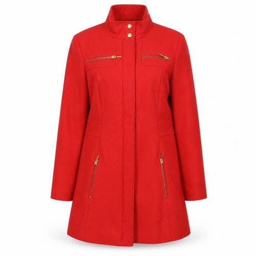 George Women’s Red Military Style Mid-Length Coat Size 14