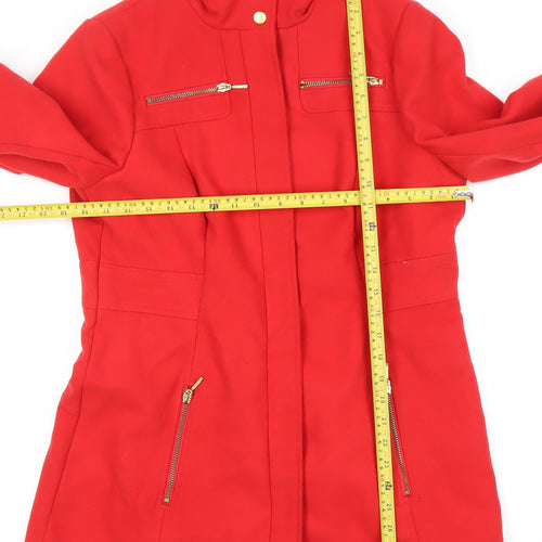 George Women’s Red Military Style Mid-Length Coat Size 14