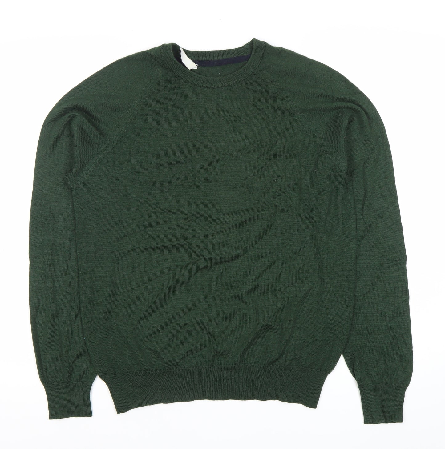 Won Hundred Mens Green Wool Blend Crew Neck Jumper Pullover S