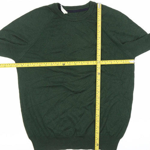Won Hundred Mens Green Wool Blend Crew Neck Jumper Pullover S