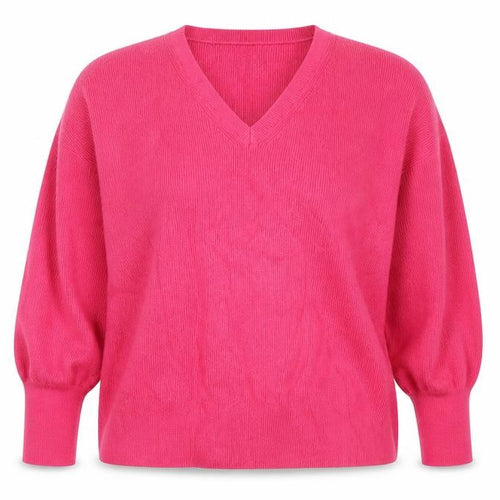 Marks and Spencer Women Pink V-Neck Pullover Jumper Size L Knitwear