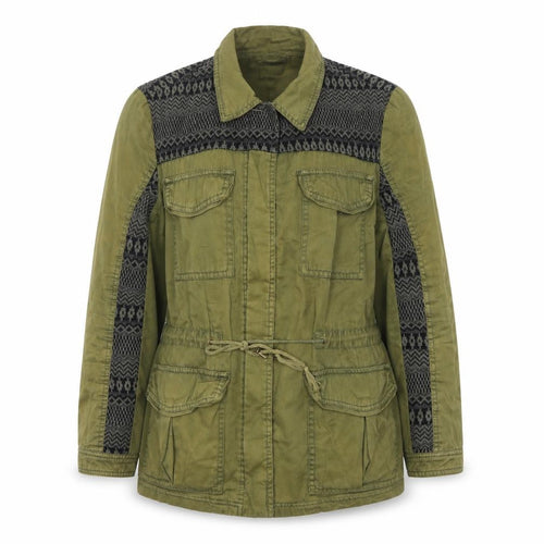 Forever 21 Women’s Green Military Jacket Size 12 Cotton Blend