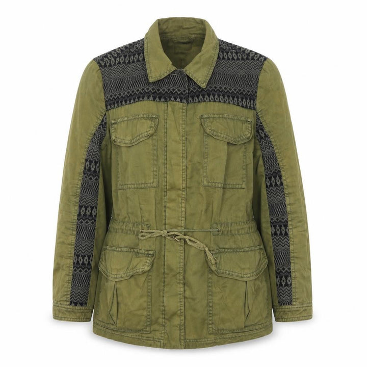 Forever 21 Women’s Green Military Jacket Size 12 Cotton Blend
