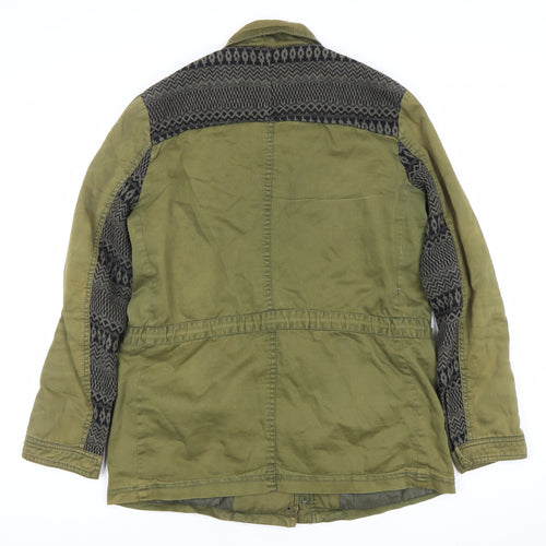 Forever 21 Women’s Green Military Jacket Size 12 Cotton Blend