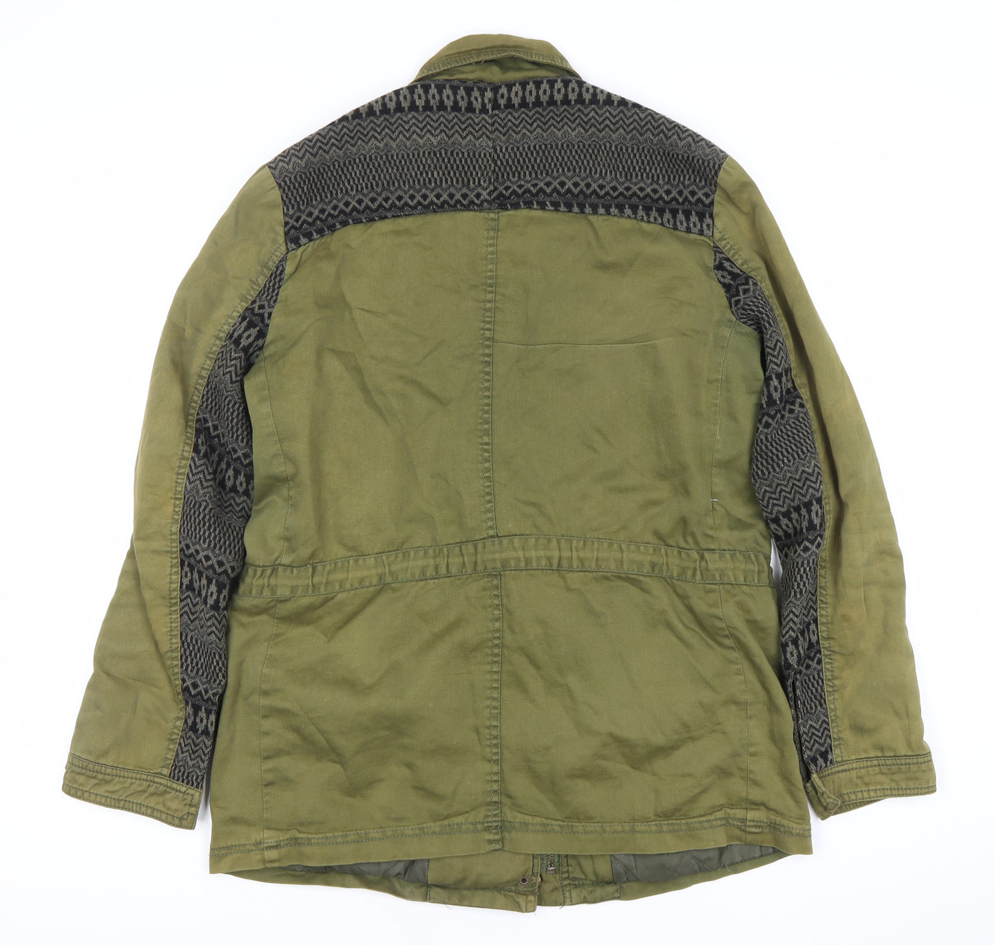 Forever 21 Women’s Green Military Jacket Size 12 Cotton Blend