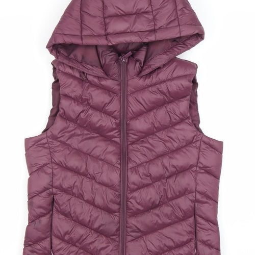Primark Women’s Purple XS Hooded Quilted Puffer Waistcoat