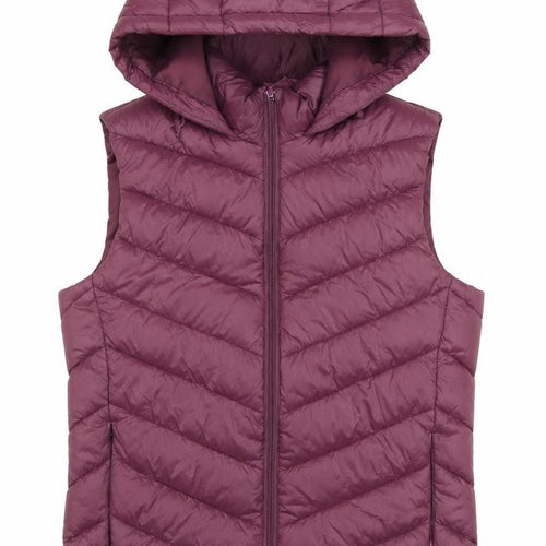 Primark Women’s Purple XS Hooded Quilted Puffer Waistcoat
