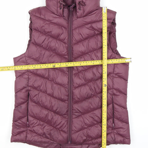Primark Women’s Purple XS Hooded Quilted Puffer Waistcoat