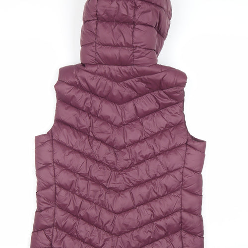 Primark Women’s Purple XS Hooded Quilted Puffer Waistcoat
