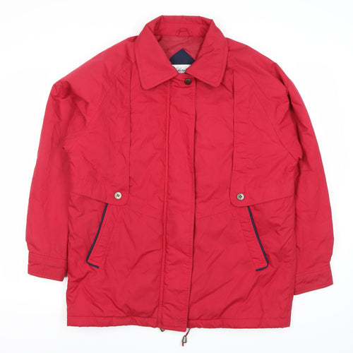 Definitions Collection Womens Red Jacket Size 14 Casual Mid-Length