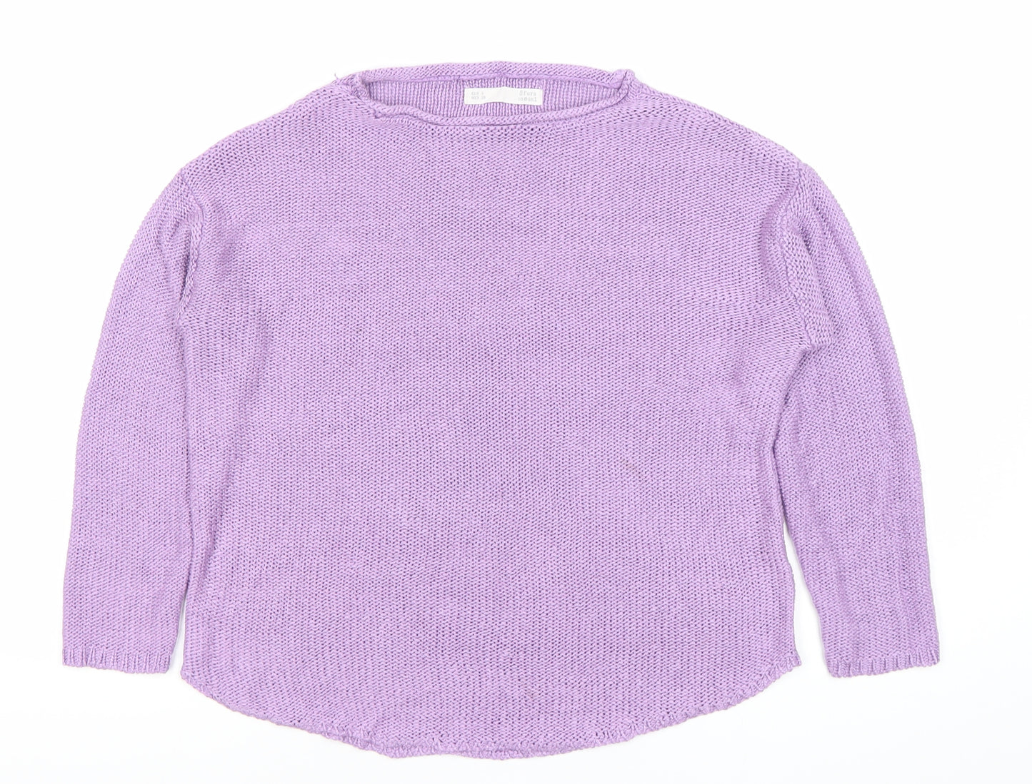 Sfera Women’s Purple Knit Cotton Pullover Jumper Size 8