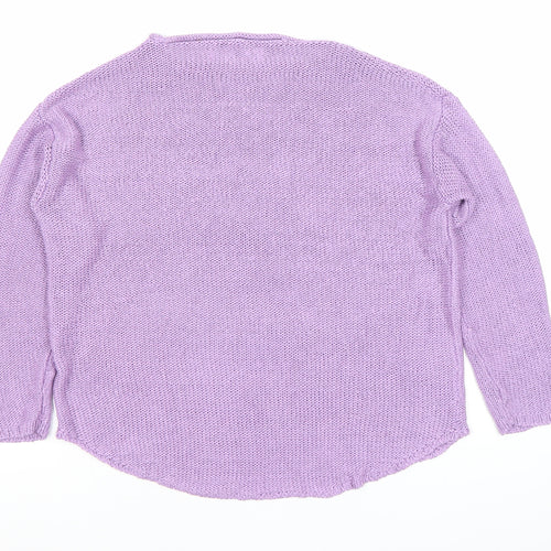 Sfera Women’s Purple Knit Cotton Pullover Jumper Size 8