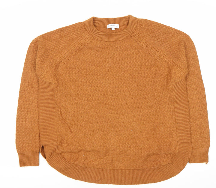 Warehouse Women’s Brown Crew Neck Knit Jumper UK 12