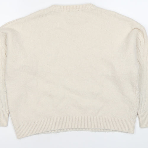 Principles Women’s Ivory Cable Knit Jumper Size 16 Pullover