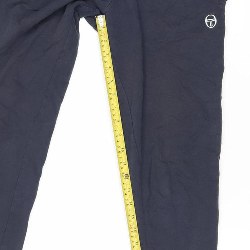 Sergio Tacchini Men’s Blue Cotton Jogger Sweatpants M Regular Fit