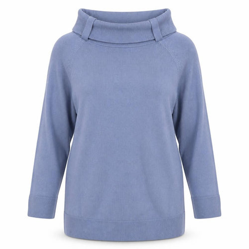 Marks and Spencer Women Blue Size 14 Acrylic Knit Tunic Blouse