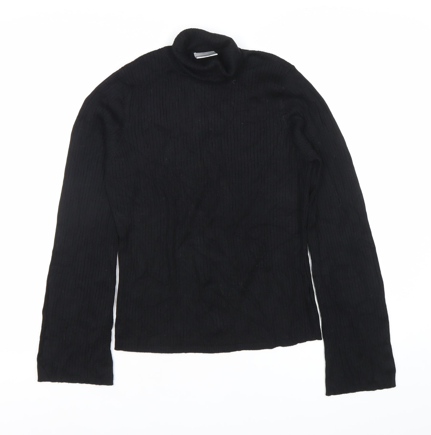 Next Women Black Roll Neck Long Sleeve Knit Top Size 16